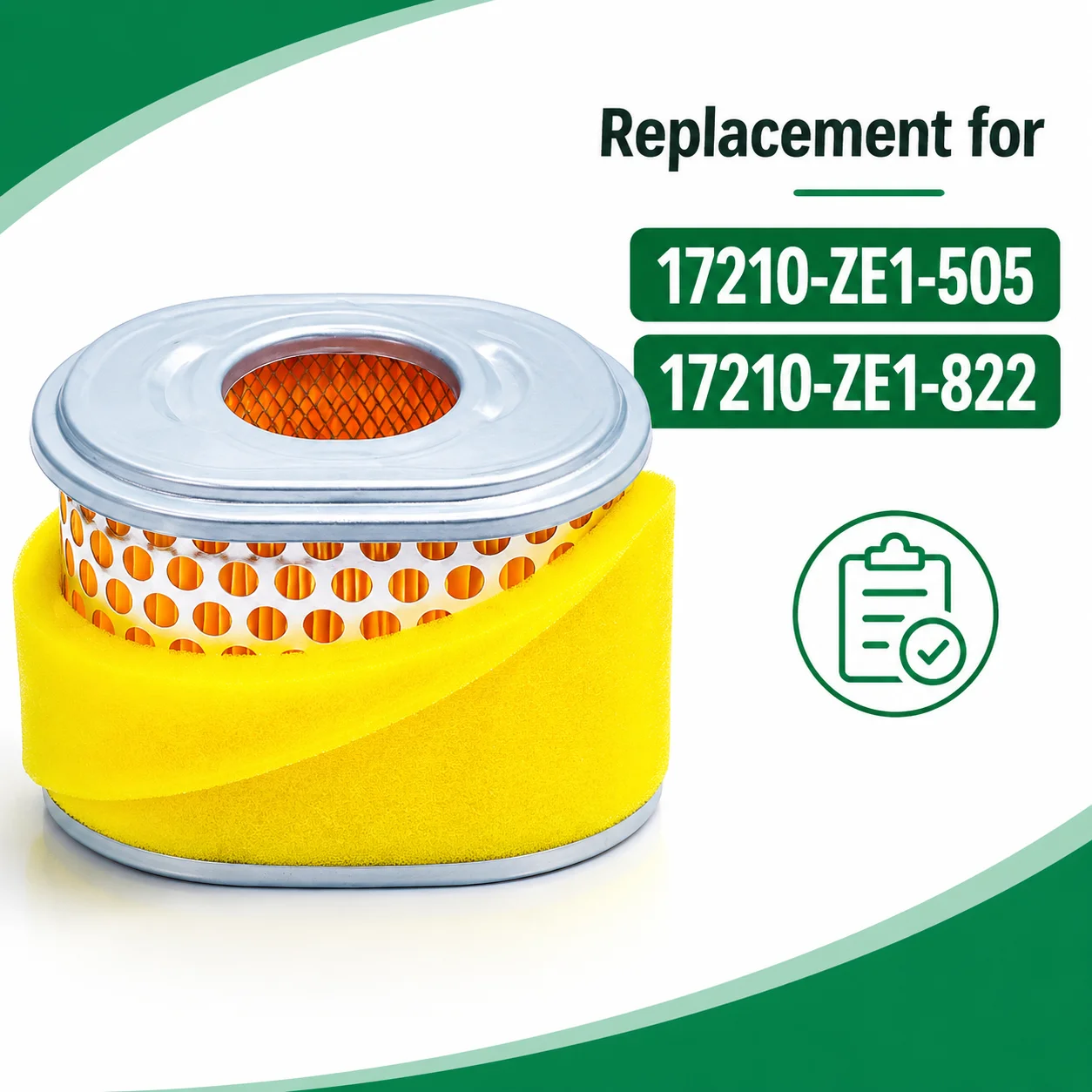 Air Filter 5 Pack for Honda GX160 GX200 GX140 GX100 GX110 GX120, Pre Cleaner Spare Parts Replacement 17210-ZE1-505 17210-ZE1-822