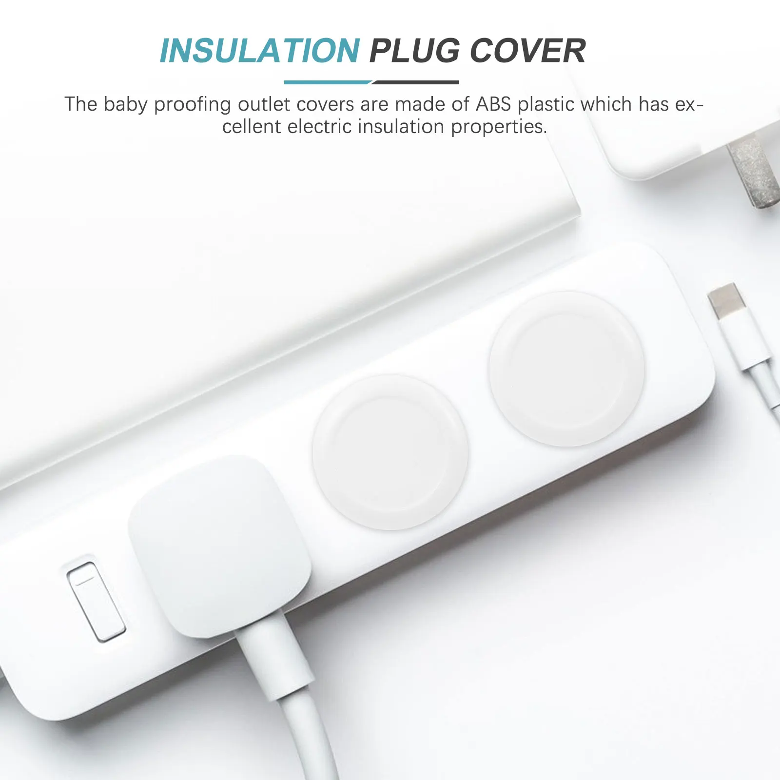 

50 Pcs Outlet Socket Covers Power Outlet Plug Covers White Childproof Anti Shock Electric Socket Guards Home