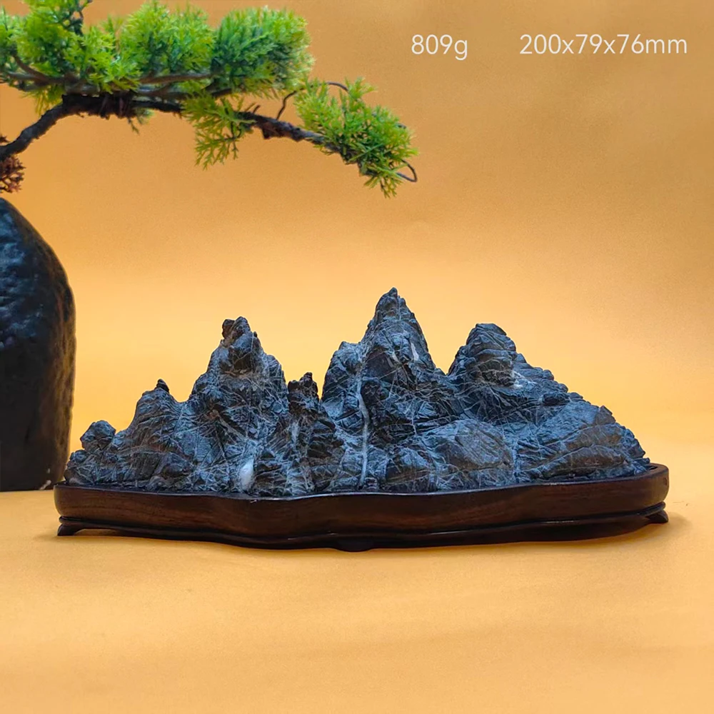 

MTBUY Asian Natural Collection Stone Mountain Rock Sculpture Stone Cadeau Homme Office Decoration Rough Stone Suiseki Stone