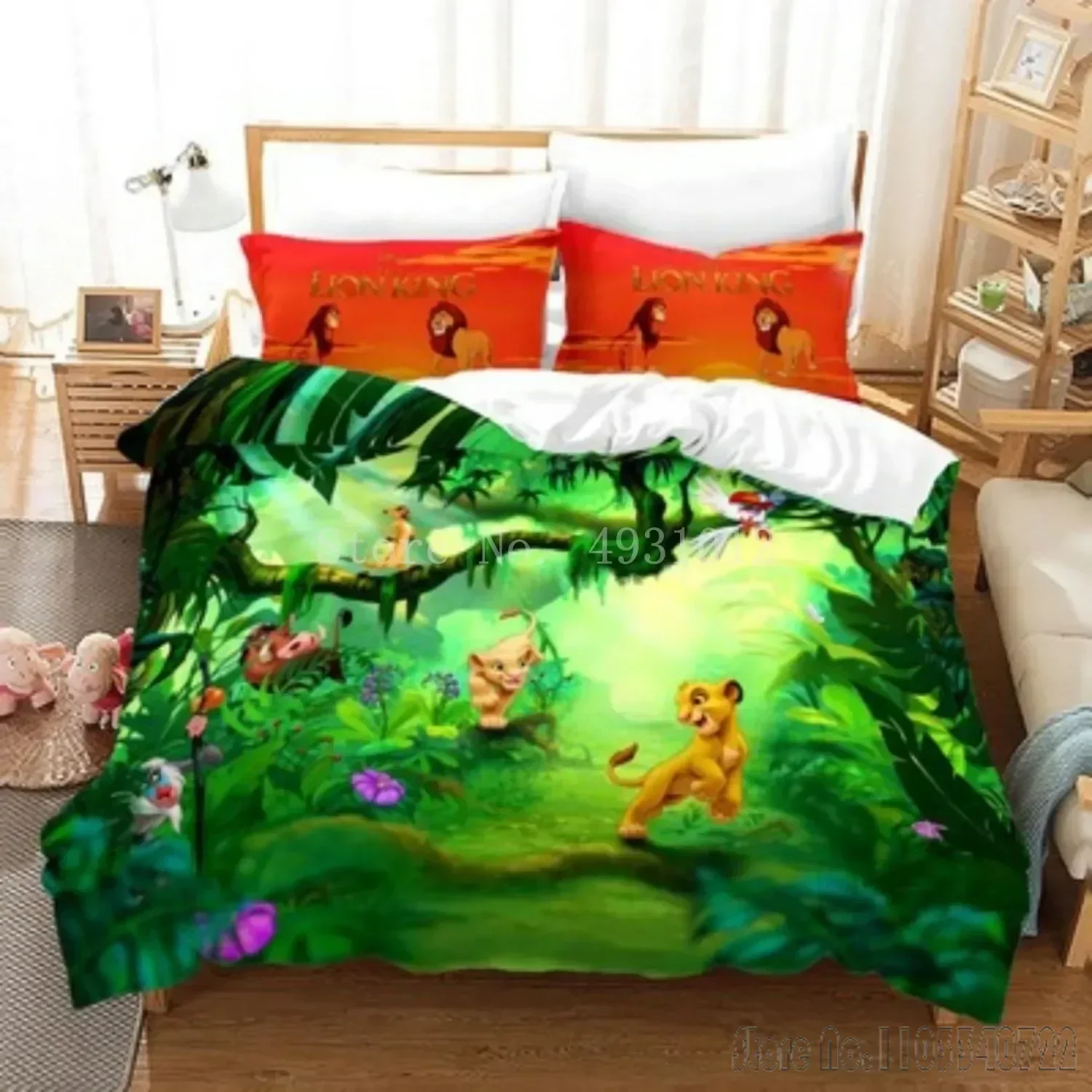 Anime Lion King Cartoon Duvet Cover Set HD Comforter Cover for Kids Bedding Sets Bedclothes Bedroom Decor