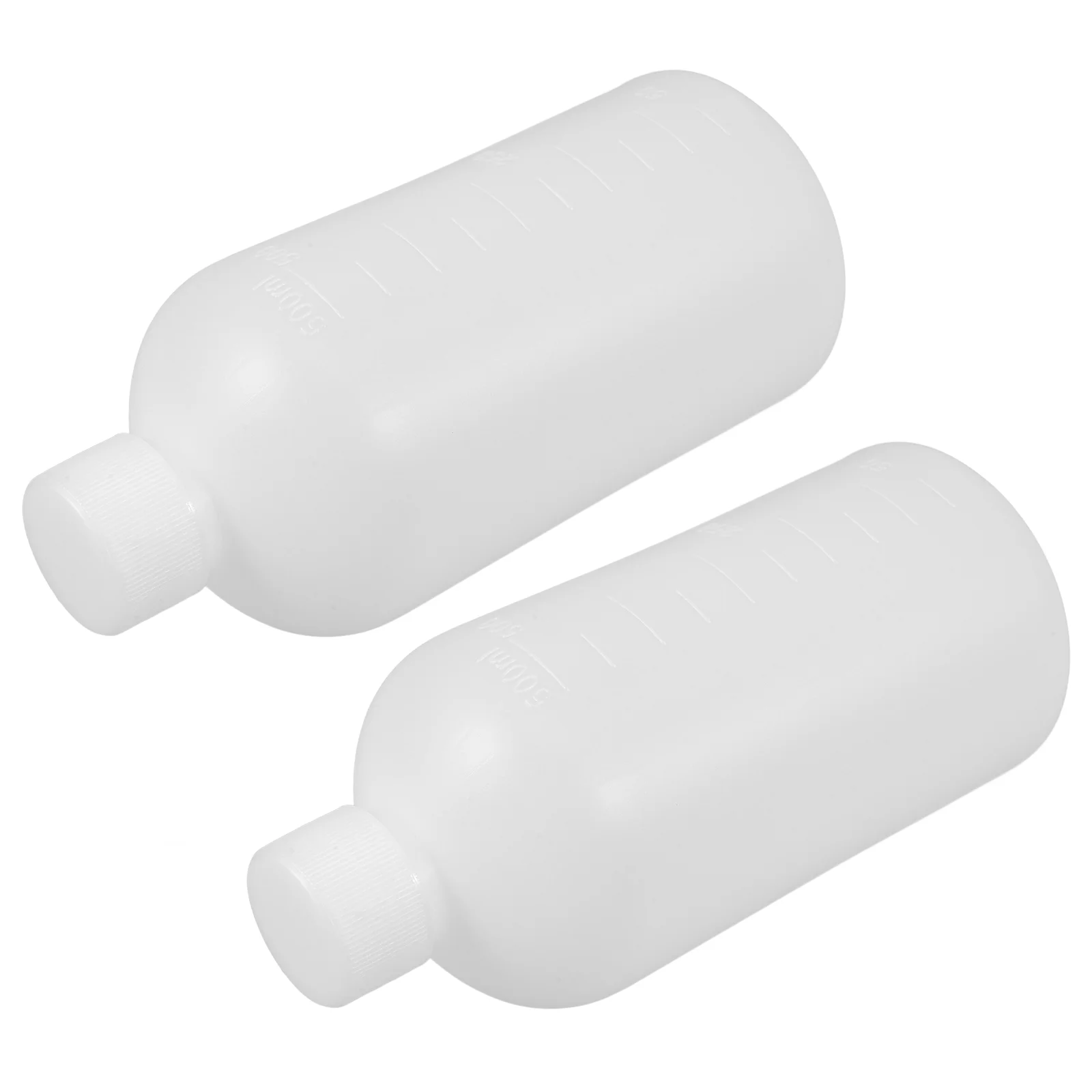 2 Pcs Reagent Bottle Pill Plastic Vial Sealing Solid 500ml High Grade Hdpe Polyethylene