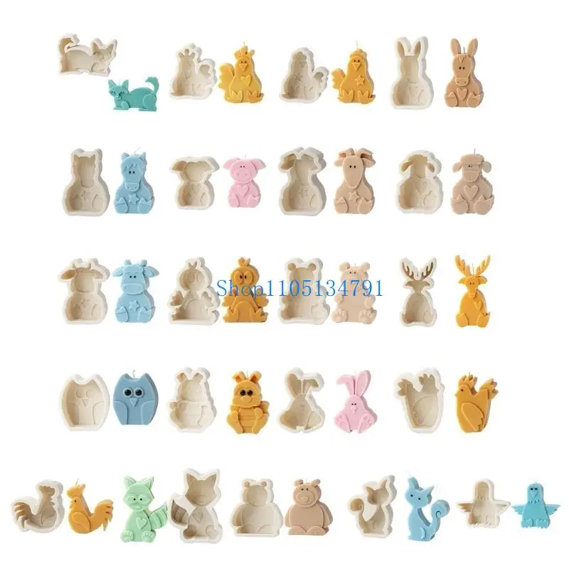 Moldes estatua 98km, moldes silicona para velas, molde artesanal, forma Animal lindo, molde arcilla dibujos