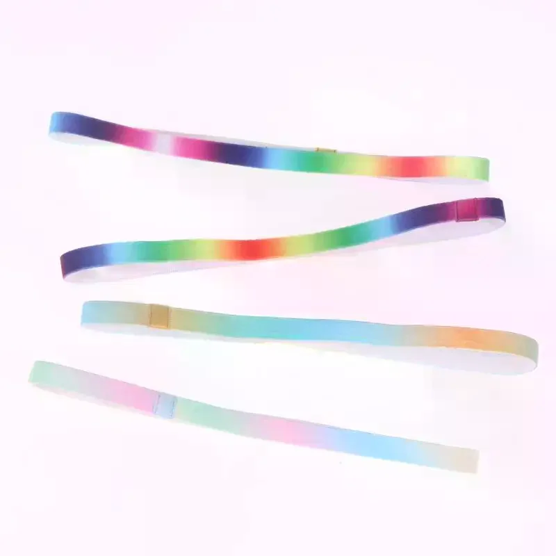 Yoga Running Outdoor Fitness Headband Sport Hair Band Anti-slip Elastic Sweatband Gym Sport Headband Stripe Print Headwear