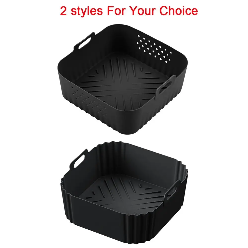 Silikon-Luftfritteusen-Backblech, 5,5–6,2 l, erhöhter, wiederverwendbarer Luftfritteusenkorb, quadratisch, für Philips-NA230 Ninja 180COSORI