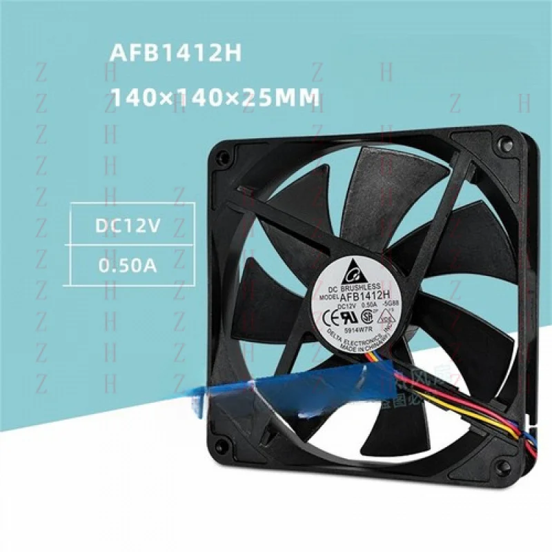 

XXZ for 1/piece Delta AFB1412H 4-wire 14CM 12V 0.50A Chassis PWM Speed Regulation Fan