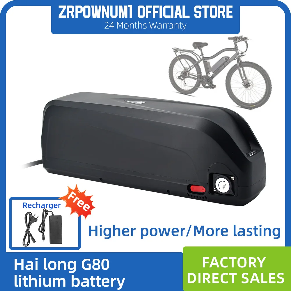 

hailong Elektrische fietsen 36V Down-Tube 52V E bike Battery 48V 20AH Suitable for 100-1500W Electric bicycle cham rider Accu