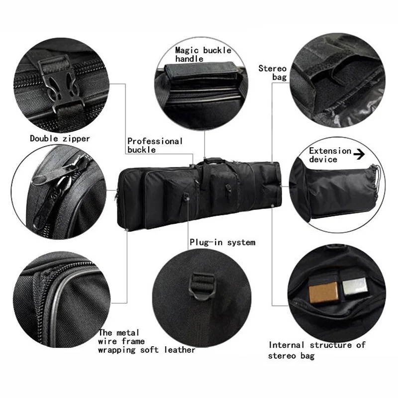 Bolsa táctica Molle para pistola, funda para Rifle, mochila para francotirador, funda para Airsoft, accesorios para bolsa de caza y tiro, 0,85 m, 1m, 1,2 m