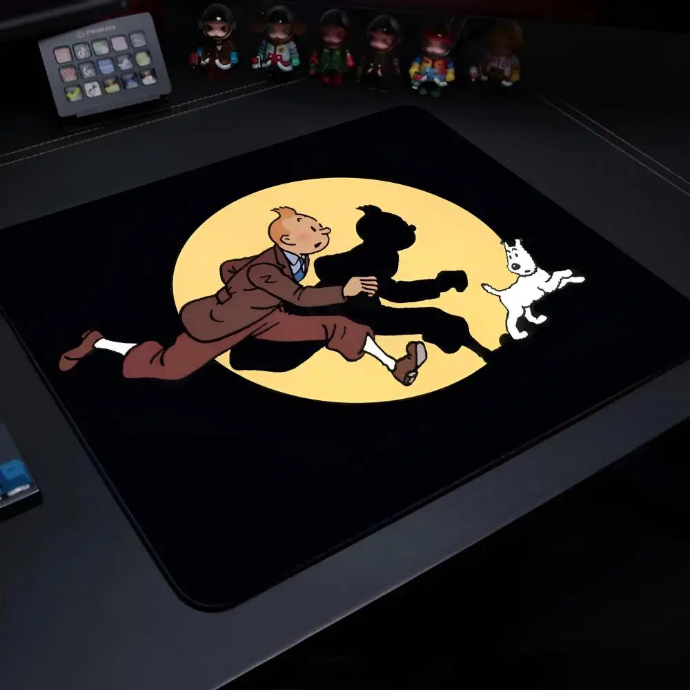 The Adventures Of Tintines Mouse Pad Gaming Laptops Keyboard Mat Deskmat Pc Accessories Desk Protector Mousepad Gamer Mats Anime