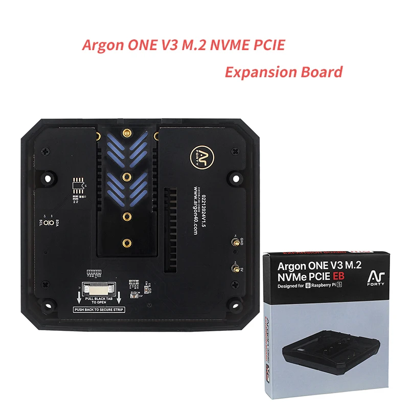 

Плата расширения Argon ONE V3 M.2 NVME PCIE (только) Встроенные алюминиевые радиаторы для SSD Boot Pi5 от привода M.2 NVME