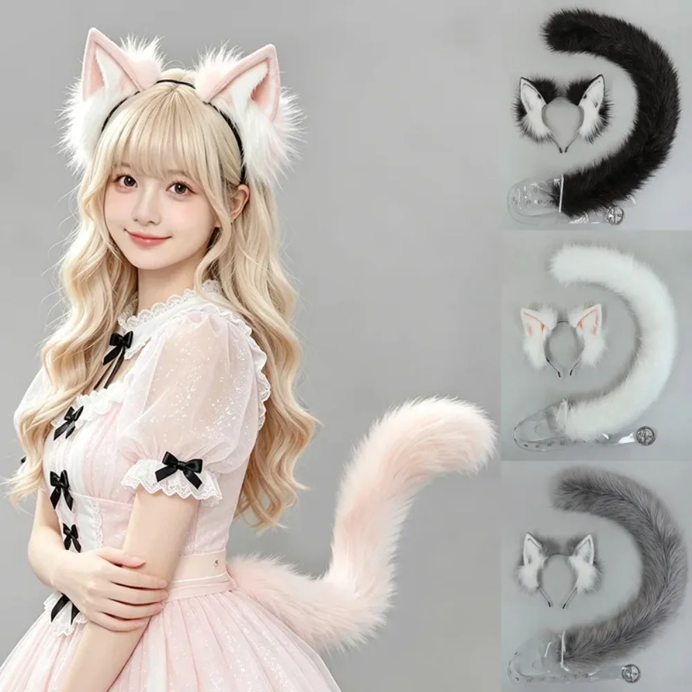 Fox Ear Headband Kawaii Cat Ears Headwear Girl Cosplay Hair Accessories Women Hair Hoop Halloween Party Role Play Costume Props