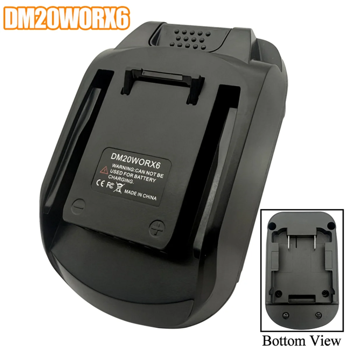 

AA25 DM20WORX6 Power Tool Adapter Converter for 18V 20V Lithium Battery for 20V 6 Pin Power Tools