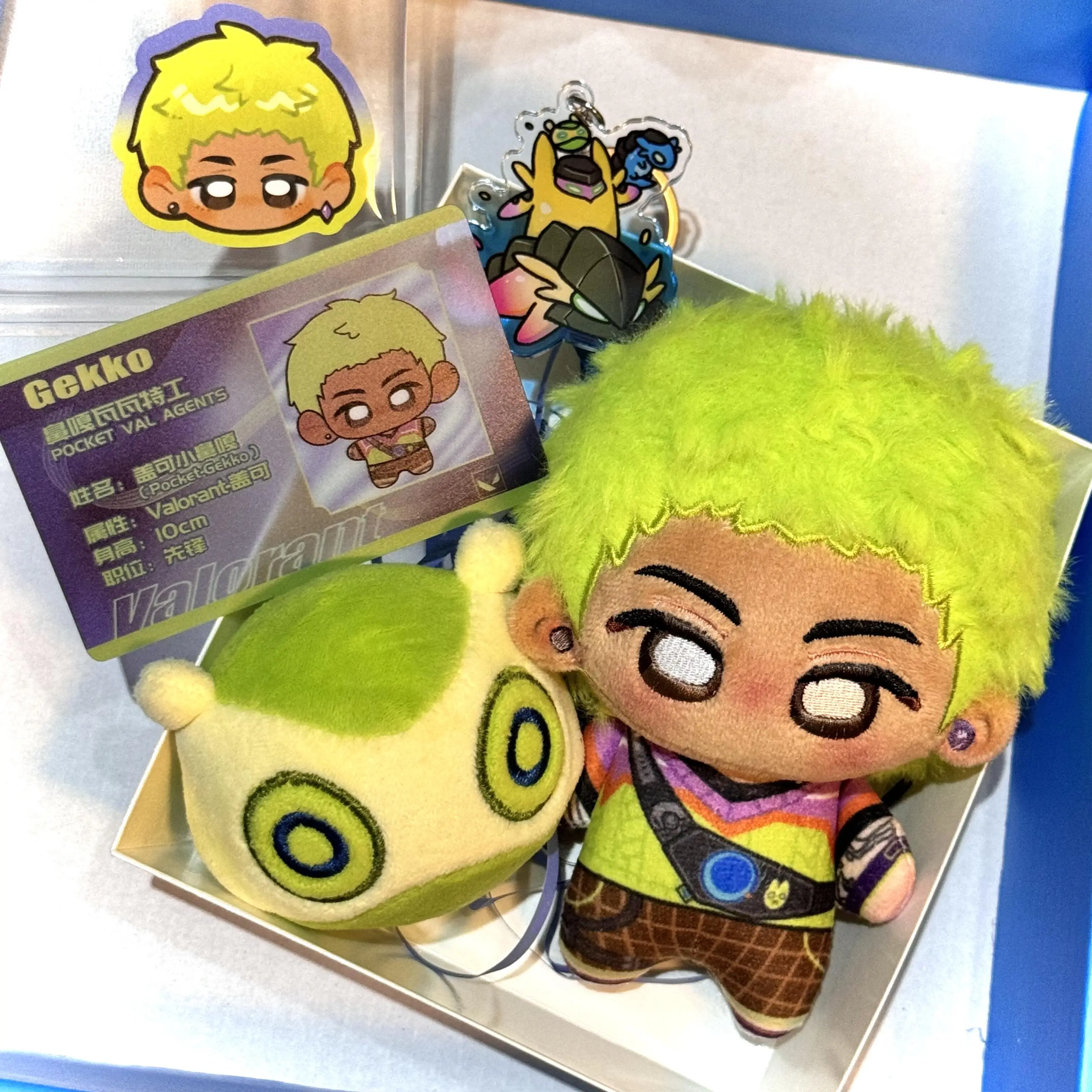 

10 Cm Varolant Geke Starsifh Body Printed Mini Doll Stuffed Plush Send Friend Green Hair Game Fans Around Gifts Toys for Kids