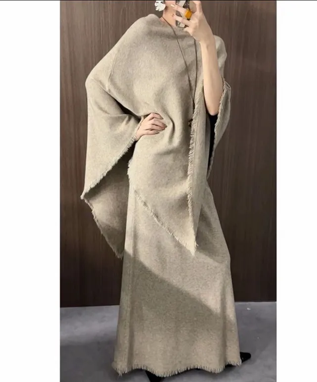 

Korean Fashion Casual Two Piece Set Women Tassel Shawl Women's Pullover High Waist Skirts Autumn Streetwear 2 Piece Sets