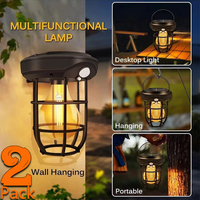 Solar Outdoor Wall Lamp Human Body Sensor Intelligent Light Control Lamps Garden House Hanging Waterproof Decorative