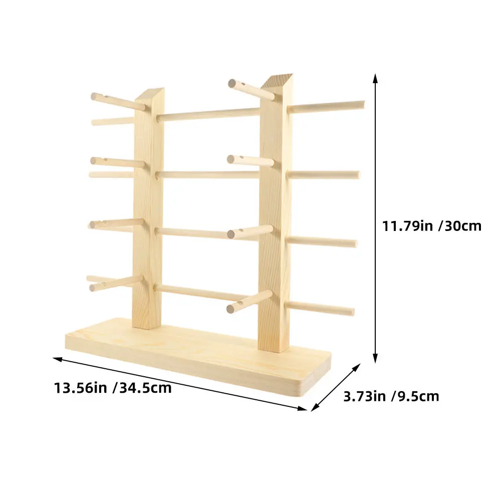 2pcs Sunglasses Display Rack Wood: Multi-Tier Eyeglass Holder Stand For Store Home Desktop Storage Organizer Eyeglass Display view 6