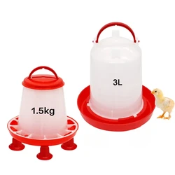 1Pc 1.5kg/3L Poultry Automatic Drinker Bucket Chicken Feeder Barrel Water Bucket Quail Drinking Farm Chicken Coop Water Supply