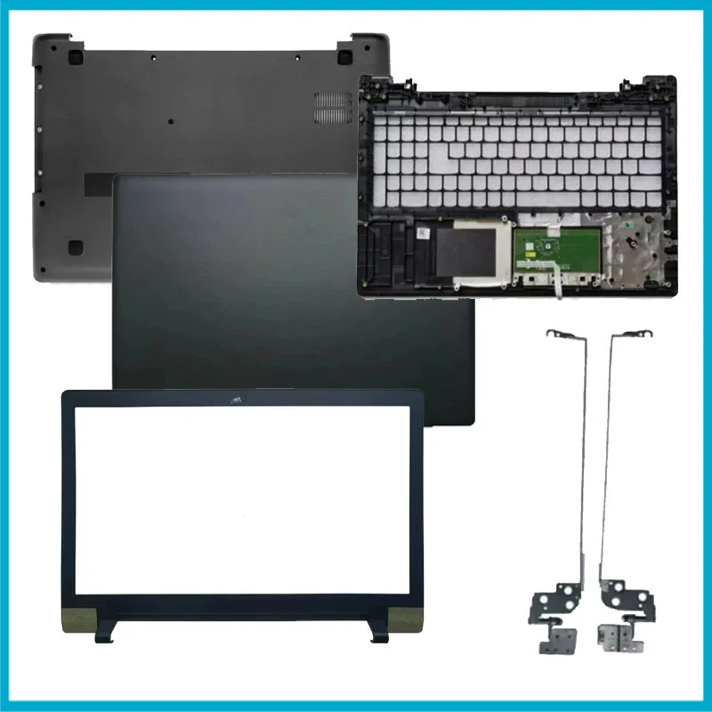LCD Back Cover, Front Frame, Palm New Suitable for Lenovo Ideapad 110-15ACL 110-15IBR Laptop Rest Bottom Shell, ABCD Cover Hinge