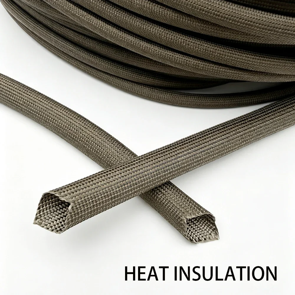 1000 Degree Basalt Glass Fiber Conduit Fireproof Insulation Wire Insulation Protection ID1/1.5/2/2.5/3/4/5/6/8/10/12/16/18/20mm