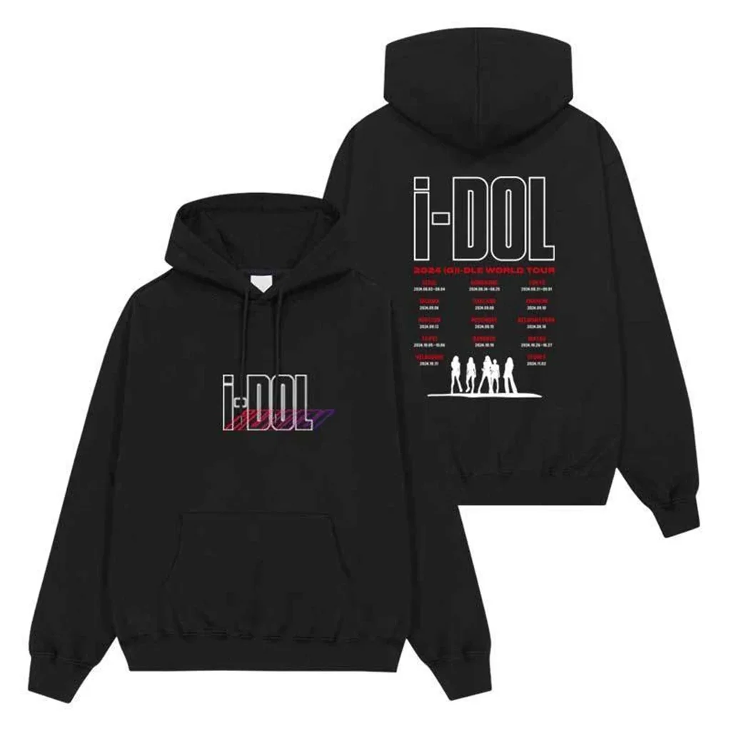 

GIDLE 2024 IDOL Graphic Hoodie Fall Women's Cotton Sweatshirt Tops Men Women Fashion Cotton Pullover Clothing