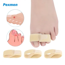 Pexmen 1/2/5/10 pçs martelo toe straightener envolve talas toe bandagens para corrigir torcido & sobreposição dedos separador