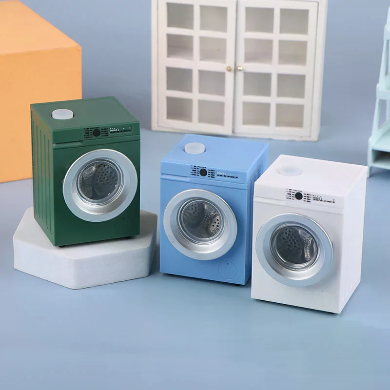 1:12 Dollhouse Miniature Furniture Items Mini Washing Machine Miniature Appliance Model Decoration Accessories