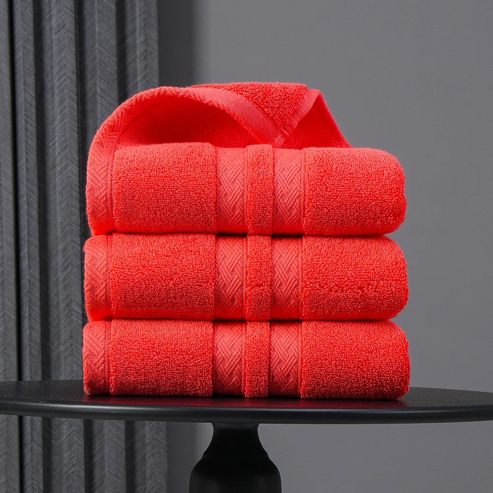 1/2/3PCS 35x75cm 80x160cm Red Cotton Towel Luxury Super Absorbent Quick-Drying Large Bath Towels Gift Bathroom Towel Bath Sheets