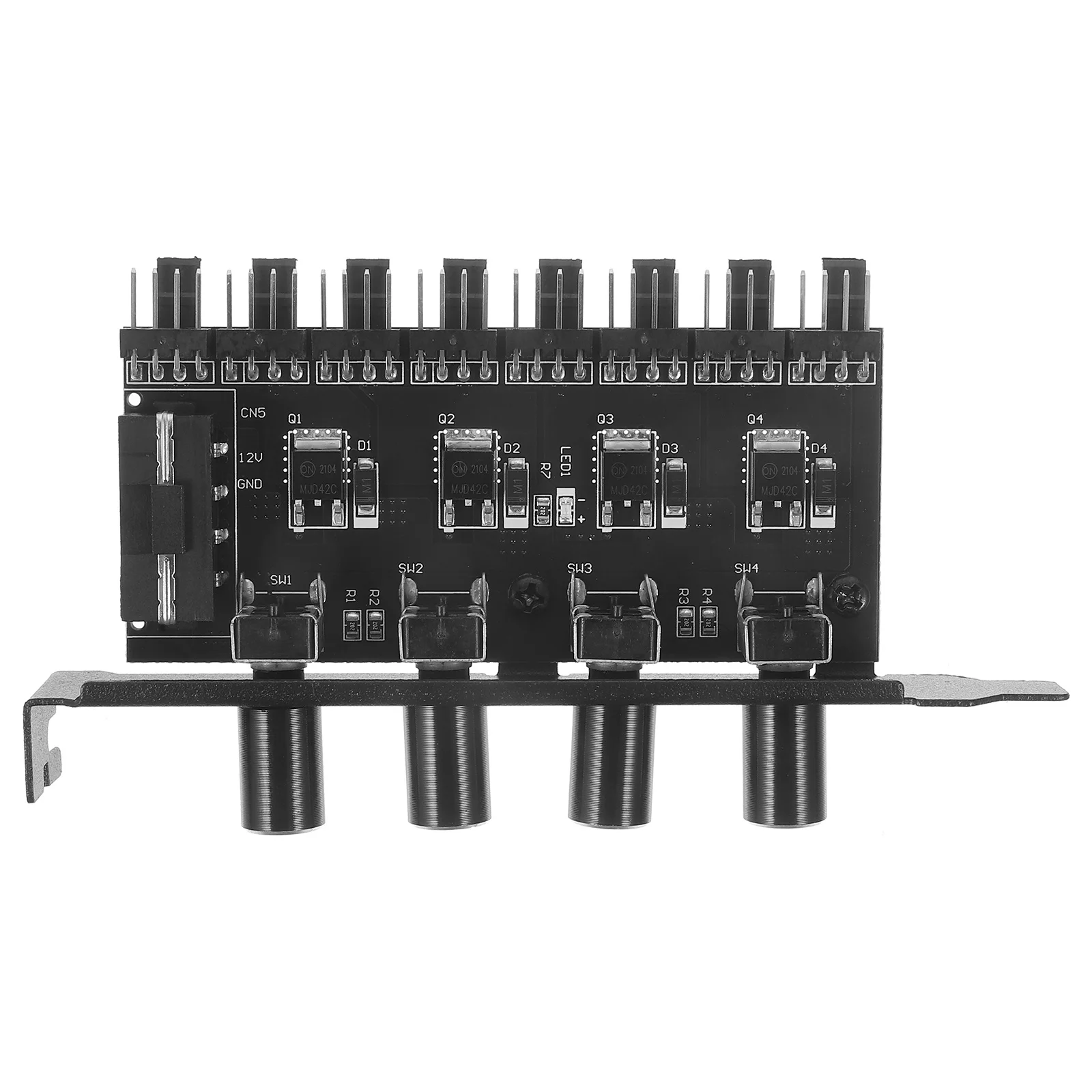 

Fan Controller Pc Cooling Hub 4-Pin Splitter Adjustable Speed Control For Case Fans Desktop Computer Notebook Cooling