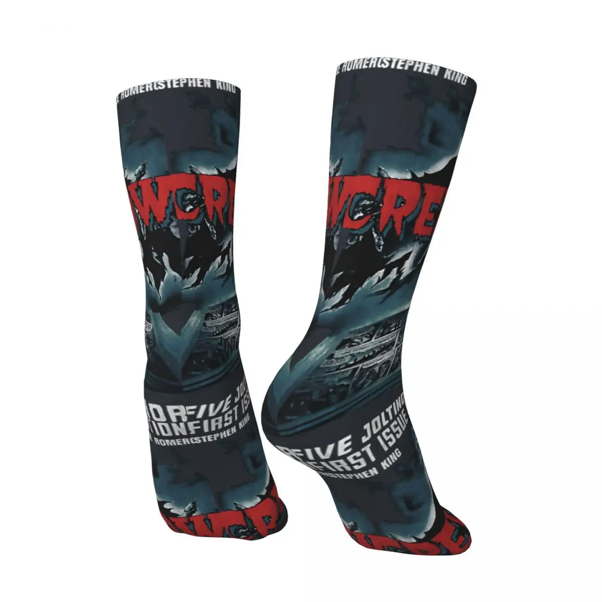 Crazy compression Creepshow Stephen King George Romero Sock for Men Harajuku Creepshow Quality Pattern Crew Sock Novelty