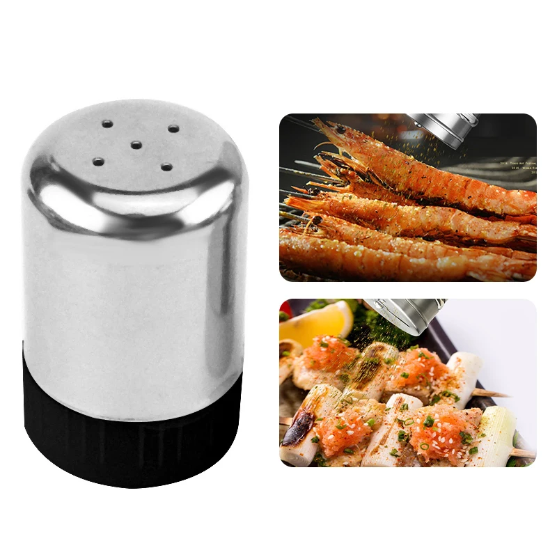 Stainless Steel Spice Jars Barbecue Salt Shaker Pepper Seasoning Bottle Home Condiments Storage Container Kitchen Accessories