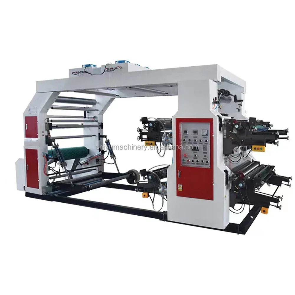 Customized High Speed Automatic Red Wine Adhesive Paper Bag Label Flexo Printing Plastic Film Printing Machine For Label Prin