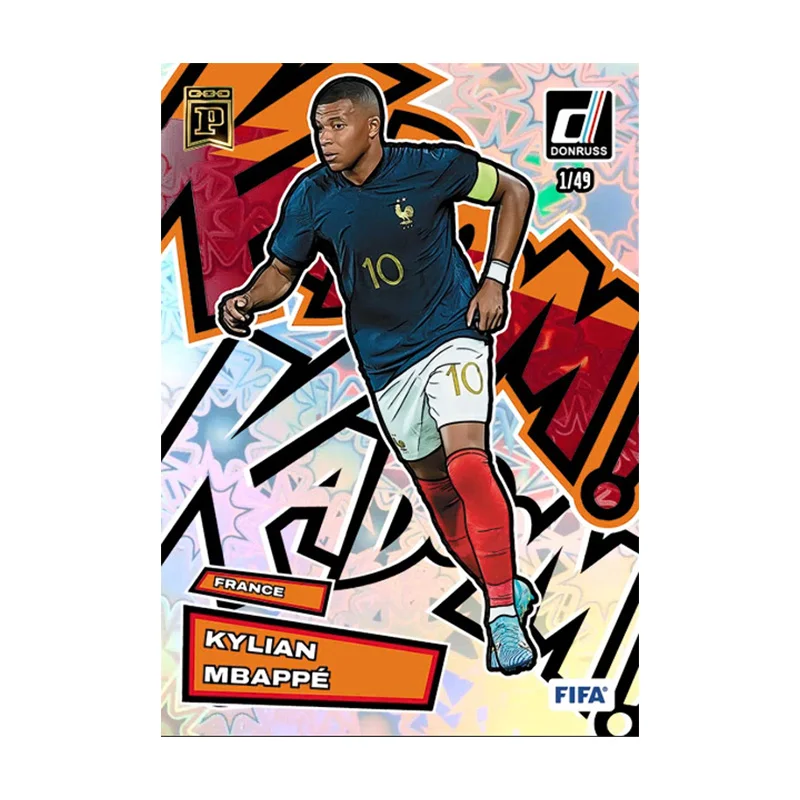 محلية الصنع لتقوم بها بنفسك بانيني فيفا سلسلة كرة القدم كيليان Mbappe التوقيع اللون بطاقة فلاش اللعب هدية #2
