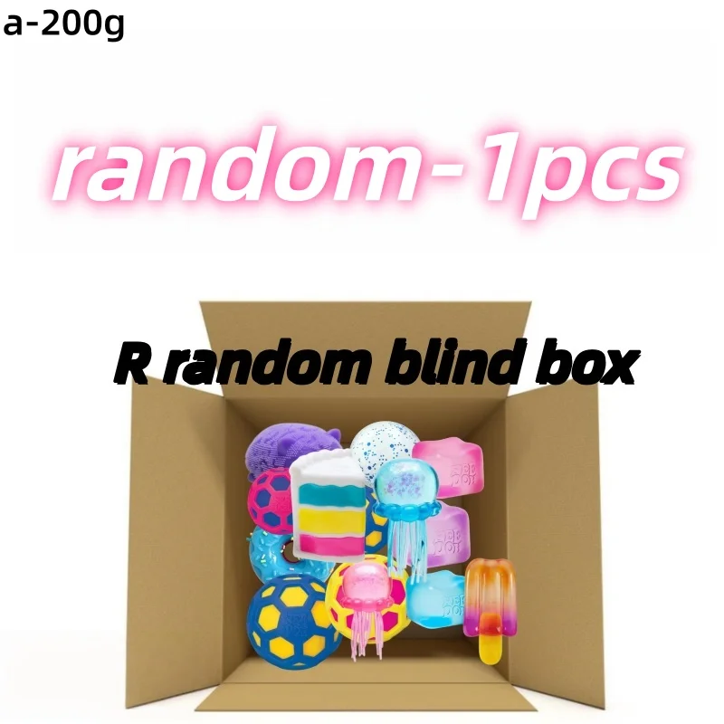 Hot blind box mysterious block Mochi squid, simulation food Fidget toy, cute squeeze foot toy for stress relief view 4