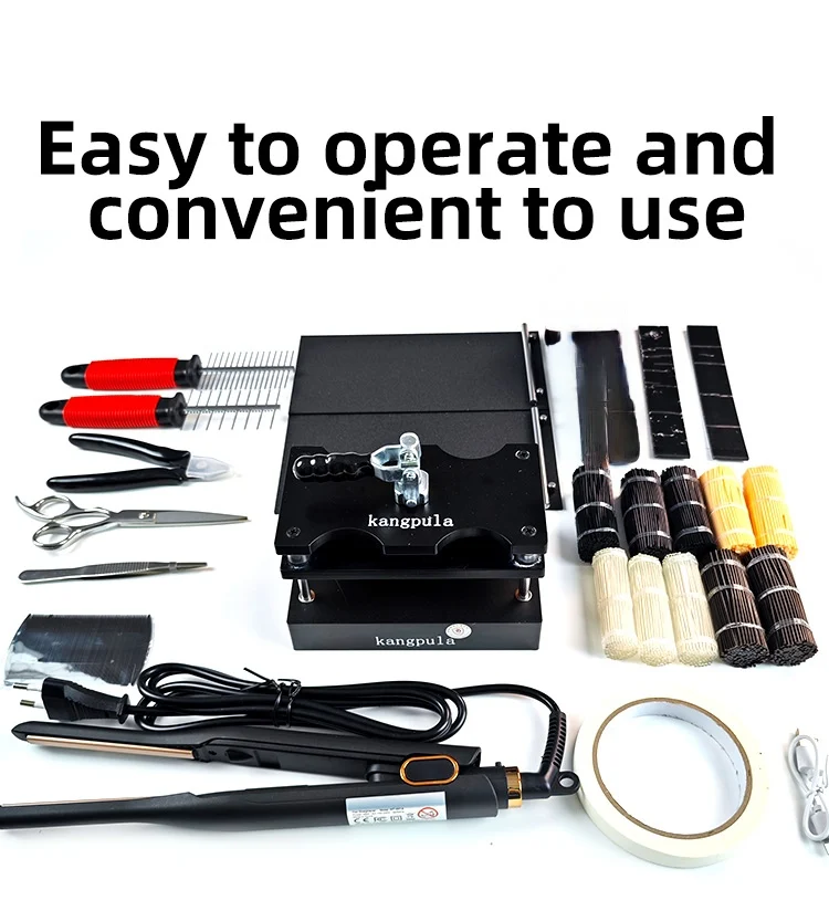 Keratin Flat Plate Hair Extension Manufacturing Machine Pro K Tip Extension Tool Kit K-Tip Machine