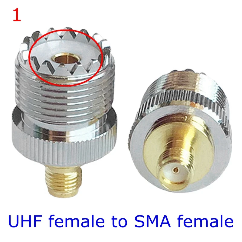 2Pcs/lot PL259 SO239 UHF PL-259 SO-239 To SMA Male Female Straight Connector UHF To SMA Male Female RF Coax Brass Nickel Plated