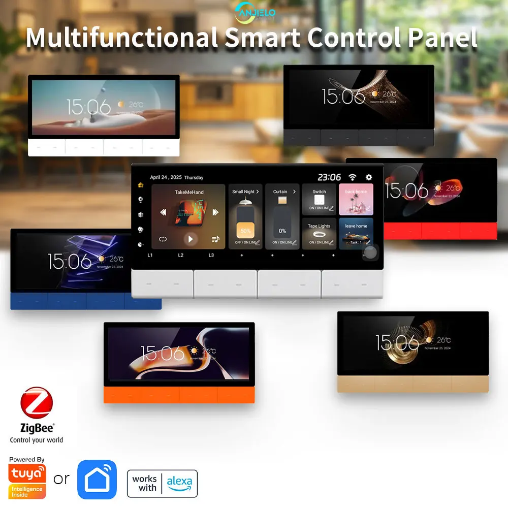 

Умная панель управления Tuya 6,2 дюйма с многофункциональной Zigbee Alexa с релейной музыкальной системой