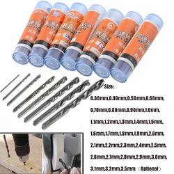 10PCS High Quality HSS straight shank twist drill 0.3-3.5 mm Drill Bit Set Twist Drill Bits For Steel Plastic Wood Drilling
