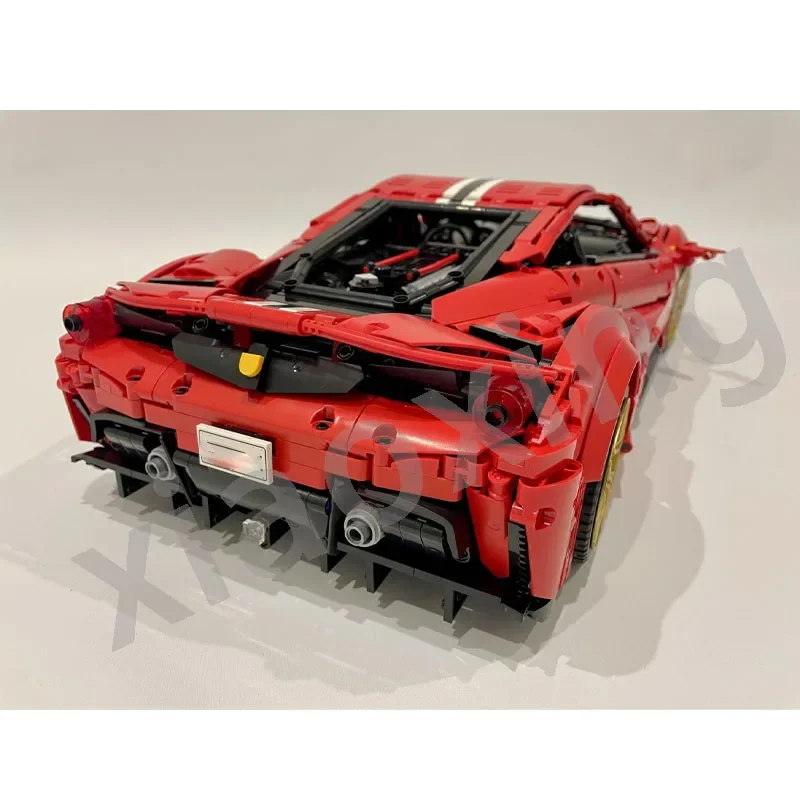 2023 Anniversary Red New Supercar MOC-89859  488GT Electric Supercar Building Block Model 3452 Parts Kids Birthday Toy Gift