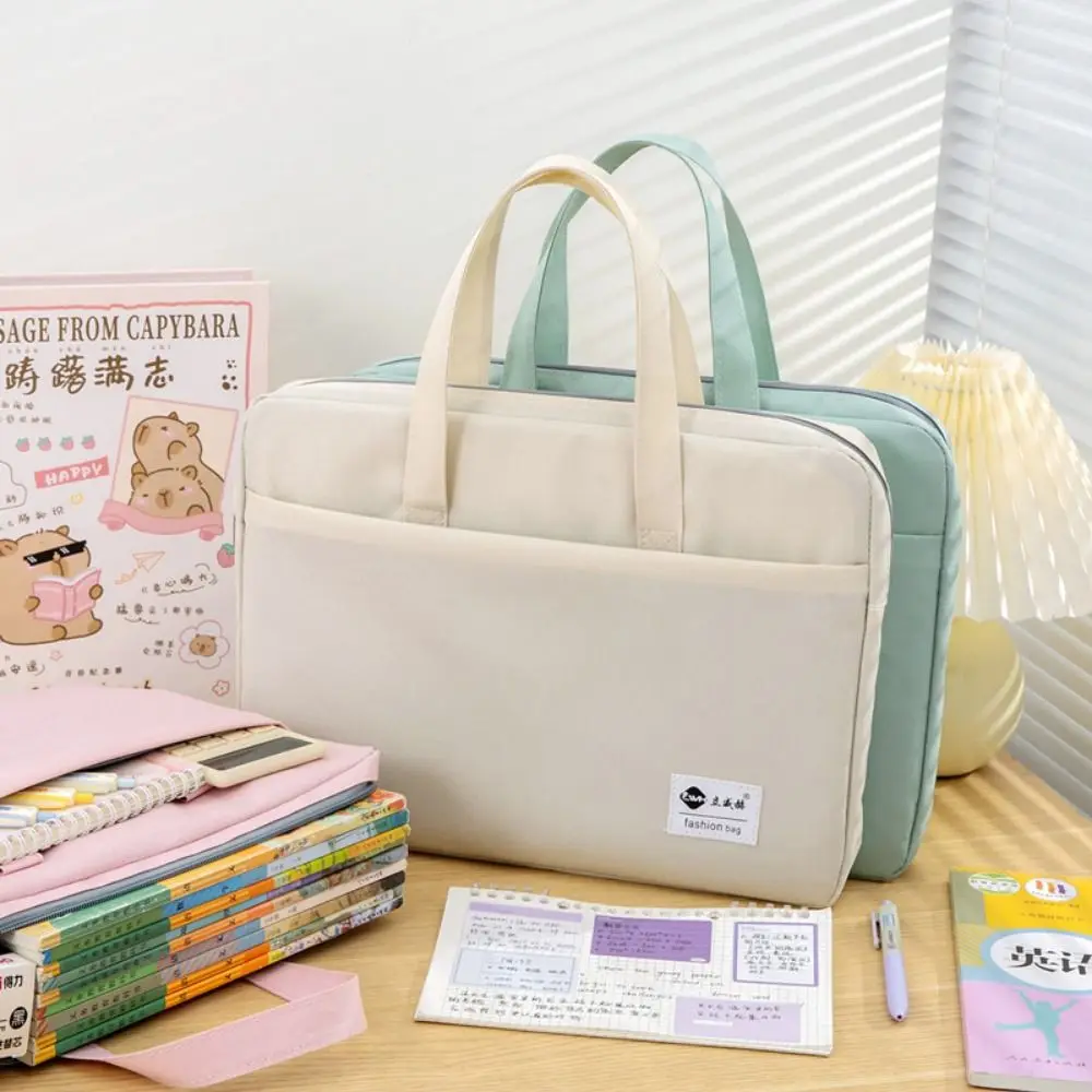 

Сумка для хранения документов большой емкости, ткань Оксфорд, водонепроницаемый органайзер для файлов формата А4, легкая двухслойная минималистичная папка для файлов