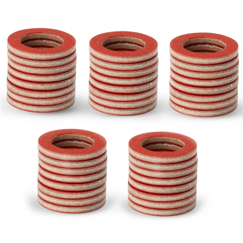 300PCS Red Lower Unit Oil Drain Screw Gasket 13×8×1.5MM For Hidea For Parsun For Yamaha Boat Engine 90430-08020-00 9043008020