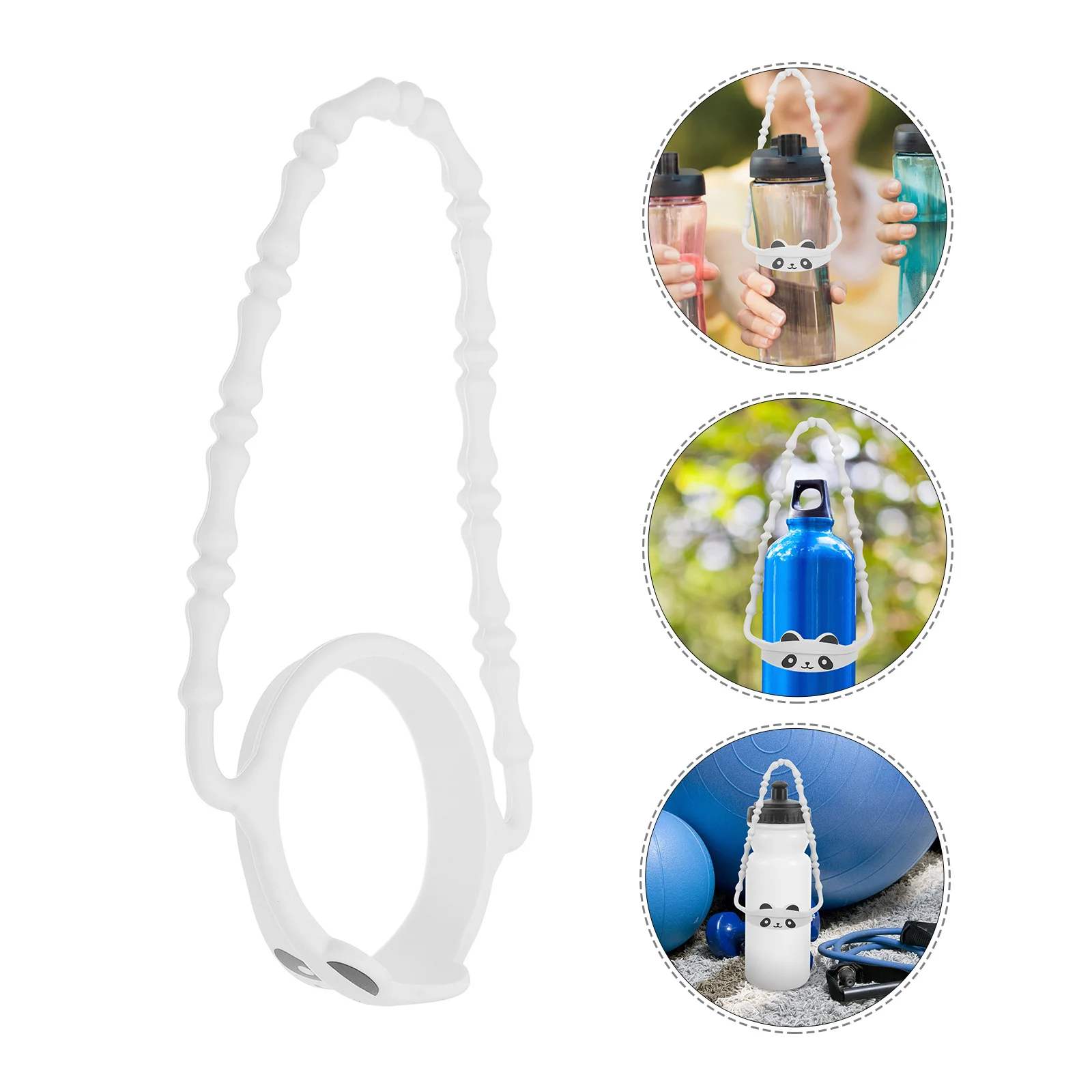 

Water Bottle Holder Strap Silicone Durable Water Bottle Carrier Lightweight Portable for School Outdoor Sports