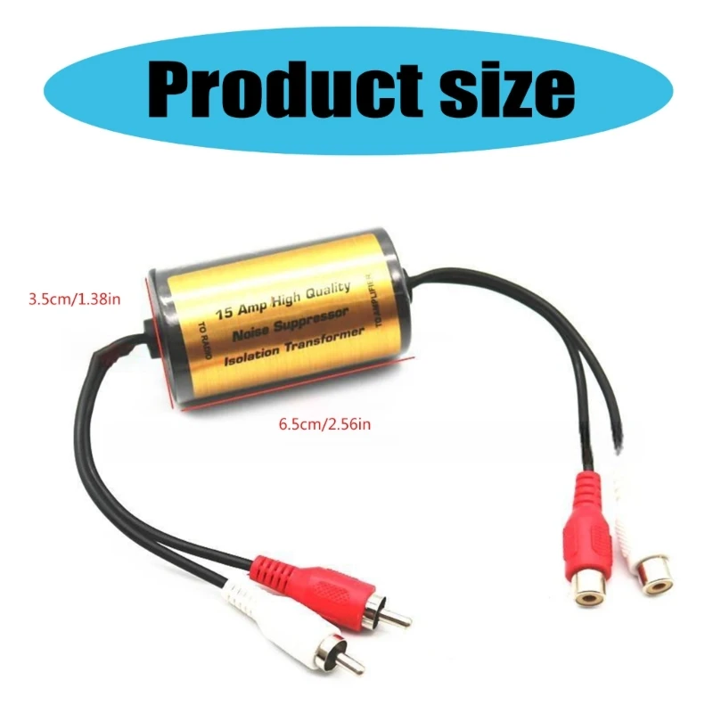 Upgraded Ground Noise Isolator, Noise Filter for Car Radio/Home Stereo Systems Noise Suppressor Reducer Dropshipping