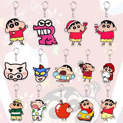 CrayonShin-chan Keychain Funny Expression Student Anime Cartoon Collect Exquisite Child Bag Backpack Decor Accessories Pendant