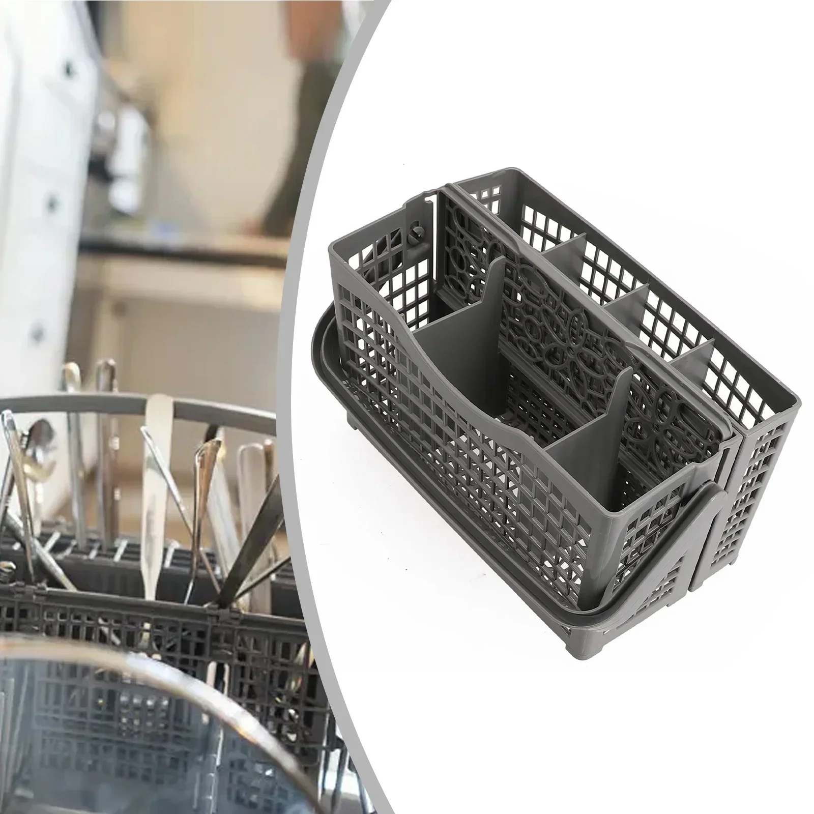 2 In 1 Universal Dishwasher Cutlery Basket For Many Models Dishwashers Storage Basket Silverware Fork Spoon Storage Organizer