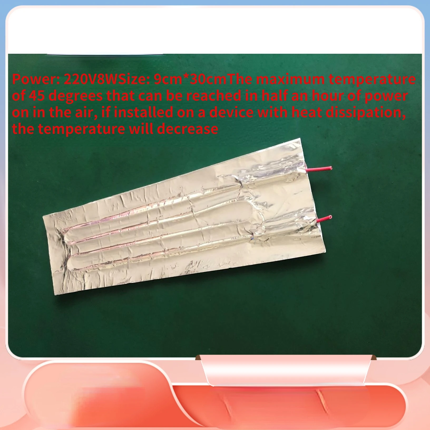 

10Pcs Refrigerator Heating Element Defrosting Aluminum Foil Heater Heating Element Electric Heating Element 220V 8W