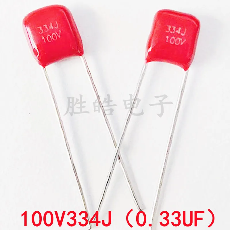 

20piece Good Quality 100V334J 5% High Quality 0.33UF New Pitch 5mm 330NF 100V 334 334J CBB Polypropylene Film Capacitor