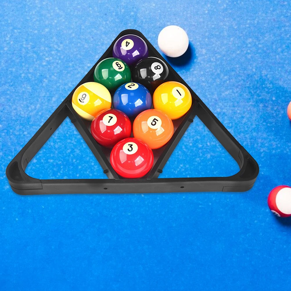 

Snooker Billiards Tripod Pool Table Balls Triangle Racks Diamond Frame Black Plastic Fixing