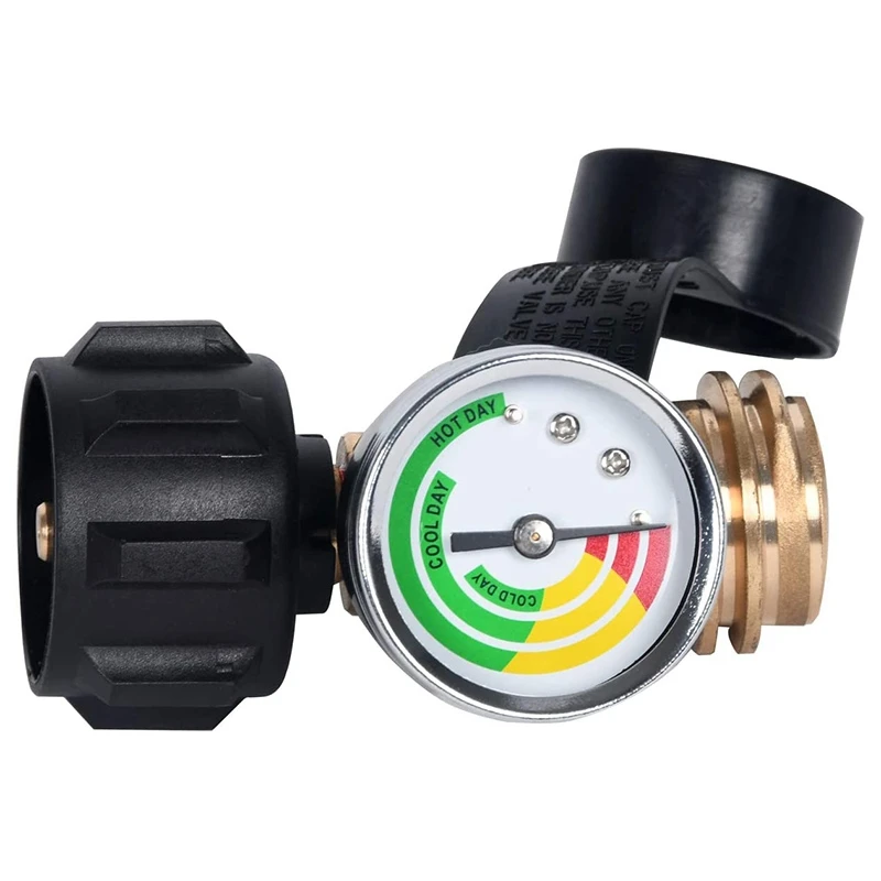 1 Pack Propane Tank Gauge with POL Connection 5-100 LB Pressure Valve Propane Tank Pressure Test Instrument Tools