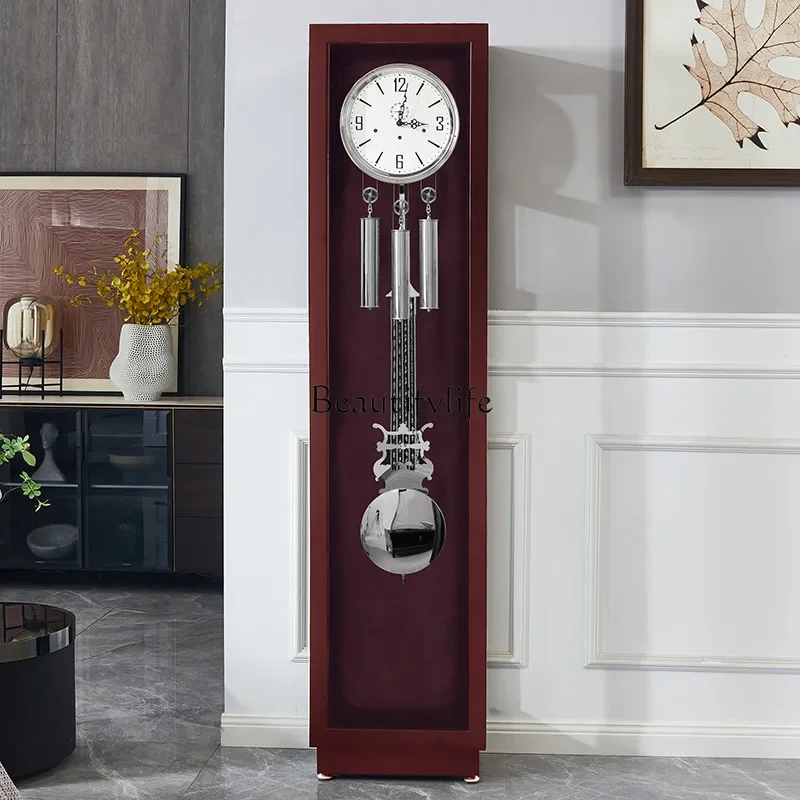 

03New Chinese modern simple floor clock Helmler European retro pendulum clock