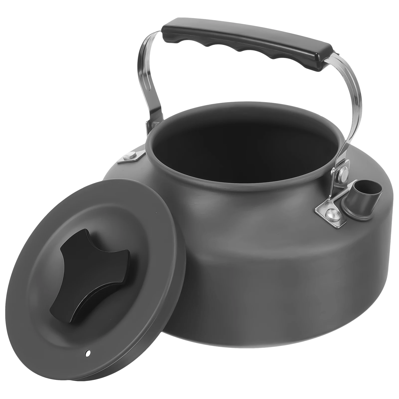 

Portable Camping Kettle 1.1L Dark Grey Durable Stovetop Boiler Water Pot Outdoor Supplies Large Capacity Tea Coffee Maker