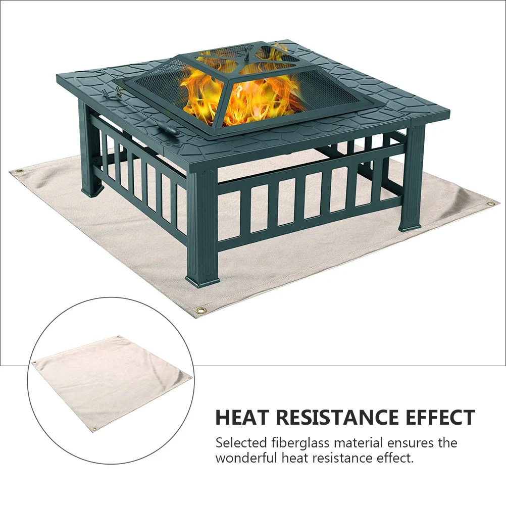 

1Pcs Fire Blanket Flame Retardant Fiberglass Cloth Outdoor Barbecue Rack Camping Fireproof Protective Mat Fire Blanket